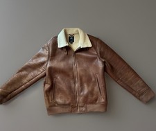 NEU! MAVI XXL Shearling-Lederimitat-Jacke Pilotenstil mit Kunstfell Lammfell