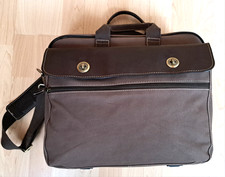 Aktentasche Laptoptasche braun Textil/Leder