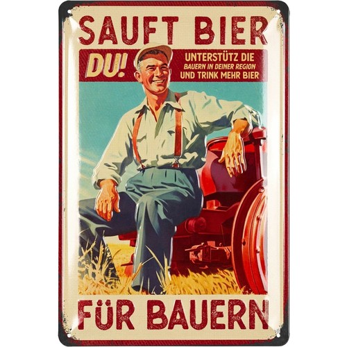 Retro blechschild bier für - retro,
