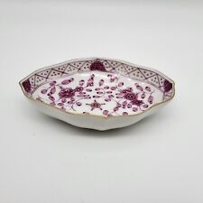 Meissen Indisch Purpur Reich vierpassiges Konfektschälchen