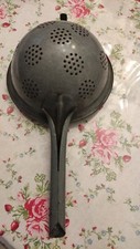 Altes Emaillesieb  Antik Email Trödel grau Nordic Shabby Vintage Gartendeko