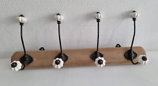 Hakenleiste Wandgarderobe Garderobe Kleiderhaken Shabby-Look 4 Haken
