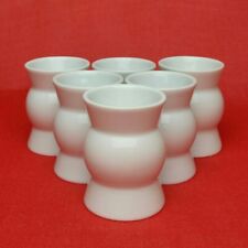 6x Arzberg Cult Eierbecher Serviettenringe Weiß Egg Cup Porzellan