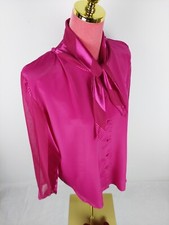 Bluse Vintage Evan Fashion Gr.XL (40/L/M/38/36/S) glänzend Party elegant retro