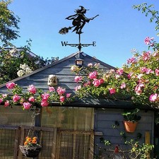 Wetterfahne mit Hexe Dekor