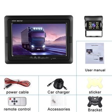 7 Zoll TFT Rückfahrmonitor 12-24V, 2 Kameras, Nachtsicht – Fahrzeugmonitor