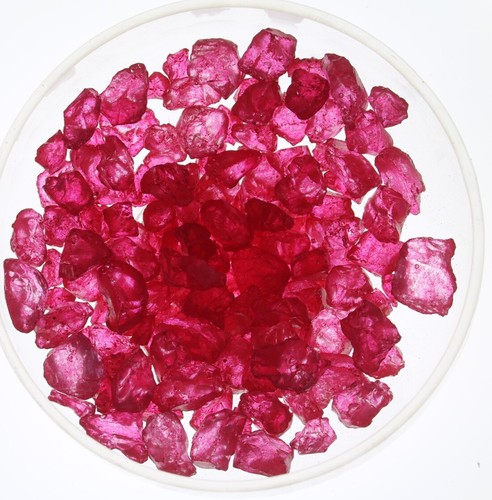 Farbsteine aus glas - aus, rosa