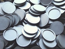 100 - 5.000 Einkaufswagenchips Wertmarken Pfandmarken silbergrau-metallic