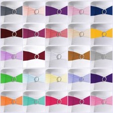 5 x Stuhlschleifen Stretch Schleifenbänder Schleifen für Stuhlhussen Hochzeit 