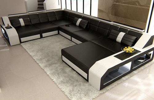 Ledercouch wohnlandschaft sofa - ledercouch,