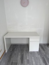 Schreibtisch, ikea, weiß, Malm, 140, 1.40, guter Zustand, Tisch, 