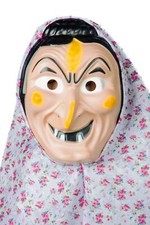 Hexenmaske mit kopftuch - kopftuch, 06