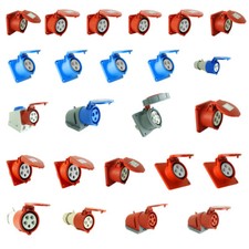 CEE Steckdose Kupplung Wandsteckdose Einbausteckdose Anbausteckdose 16A 32A 230V