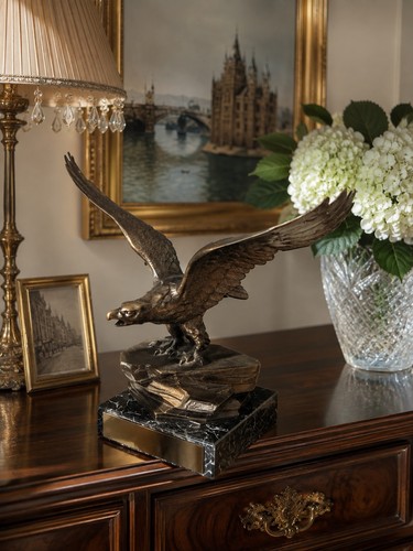 Bronze adler skulptur auf - bronze, adler-skulptur