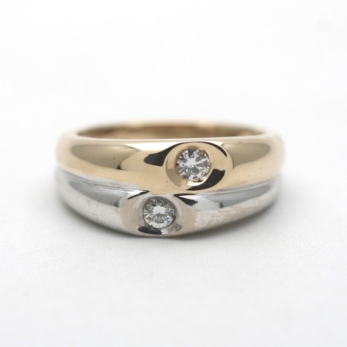 Ring 585 gold bicolor - ring, 14
