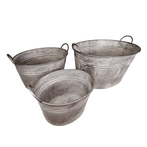 Zinkwanne oval 3er set - oval,