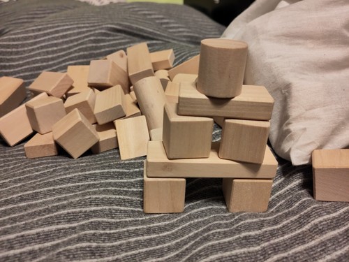 Holzbauklötze set naturholz - holzbauklötze,