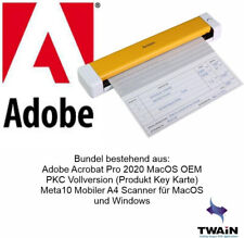 Adobe Acrobat 2020 Pro Mac PKC OEM inkl. Avision Meta 10 Mobiler Scanner