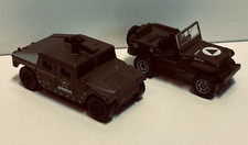 2 x Matchbox Militärfahrzeug - Hummer Humvee + Jeep - GUT   #3425