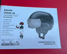 ATOMIC SAVOR VISOR JR Skihelm mit Visier - Schwarz - Größe XS - 48-52