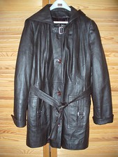NEU Damen Leder Jacke Lamm Nappa gr 38 braun Long Jacke Kurz Mantel von Zimmert