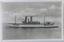 Foto AK Schiff Dampfer Glückauf  Schiffsstempel "AUF HOHER SEE NACH HELGOLAND"