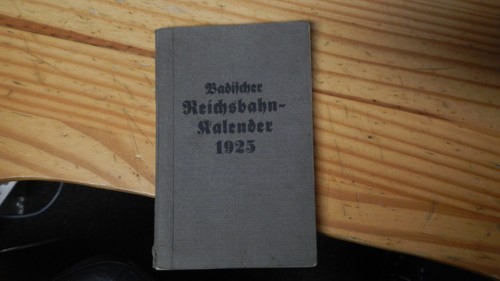 Badischer reichsbahn kalender - badischer,