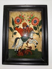 Großes  antikes handgemaltes