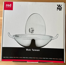 WMF Wok-Set "Taiwan", 3teilig mit Gitter und Glasdeckel, unbenutzt in OVP