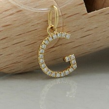 sehr zierlicher Anhänger Buchstabe G  0,05ct TW-si Brillant 18K Gelbgold