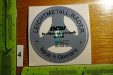 Alter Aufkleber Leichtmetall-Räder BCW Kraftfahrzeugtechnik IDSTEIN