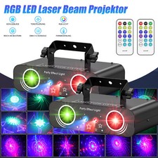 RGB Laser Projektor Beam Bühnenlicht DMX Lichteffek DJ LED Partylicht Disco Show
