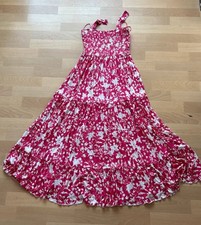 Maxikleid S Neu Pink-weiss