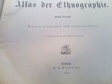Atlas der Ethnographie -Georg Gerland- 1876 Orig. - mit 41 Tafeln in Holzschnitt