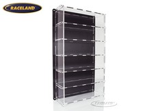 Plexiglas-Wandvitrine Multicase mit Carbon-Design Rückwand für 6 Modelle in 1:18