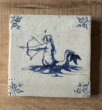 Fliese Kachel antik alt  tuile antique dutch tile tegel Delft Art Niederlande