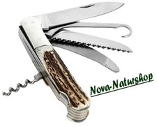 Jagdmesser , Jägermesser mit Gürteltasche , Hirschhorn Jagdmesser , Klappmesser