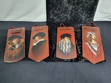 alte handbemalte Bieberschwanz Dachziegel mit berühmten Malern