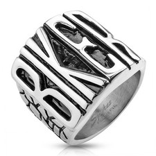 316L Edelstahl Ring Biker