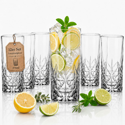 12er set 375ml trinkgläser - 12er,
