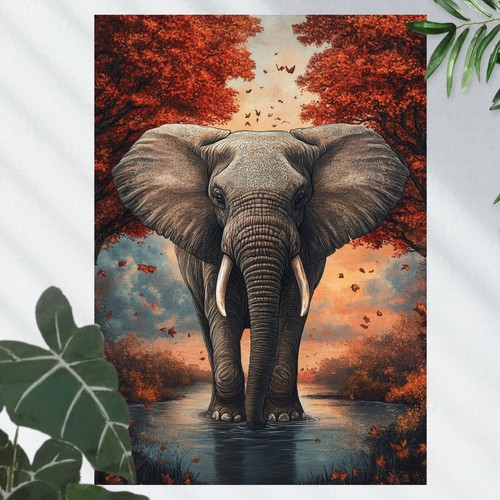 Majestätischer elefant poster - elefant,