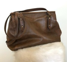 Tasche Schultertasche Shopper Marke BORELLA robustes Leder braun