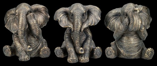Elefanten figuren 3er set deko - figuren,