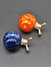 Brosche "Schnecke" in Orange