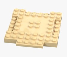Lego platte 8x8x2 - 8x8x2, sand