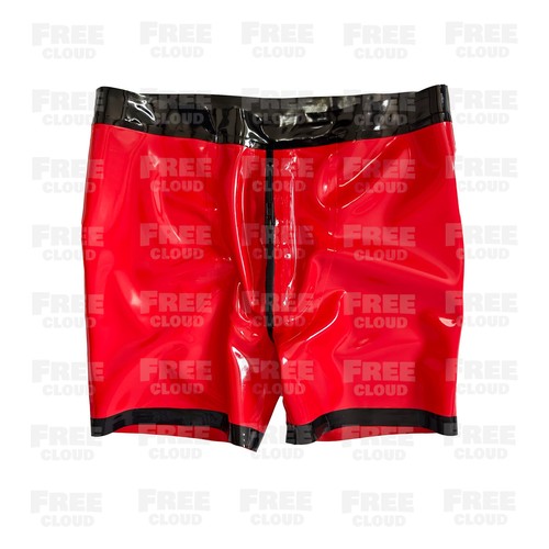 Rot latex gummi shorts - rot,