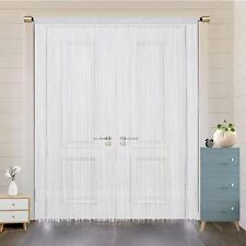 HSYLYM String Türvorhang Fensterdekoration 200x200cm Weiß