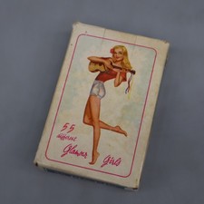 Vintage Romme Spielkarten Glamour Girls Goldecken [55 Bl] unbespielt Topzustand