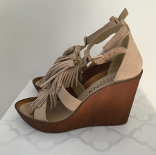 Bronx Leder Plateau Sandaletten Keilabsatz Gr. 37 sehr guter Zustand