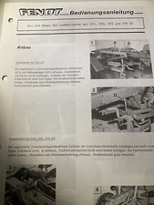 Anbauanleitung Fendt Ladepritsche Geräteträger F 231, 250, 255, 275, Original